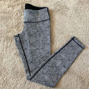 Lululemon tights, 8, black/white